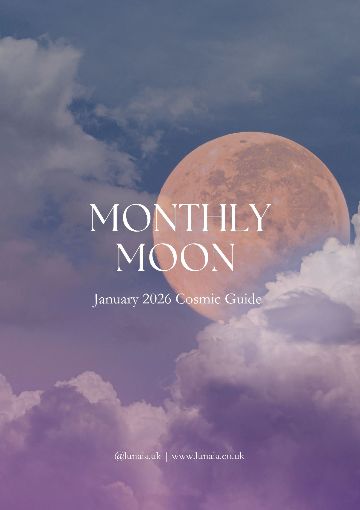 Monthly Moon - January 2026 Cosmic Guide (Digital File)