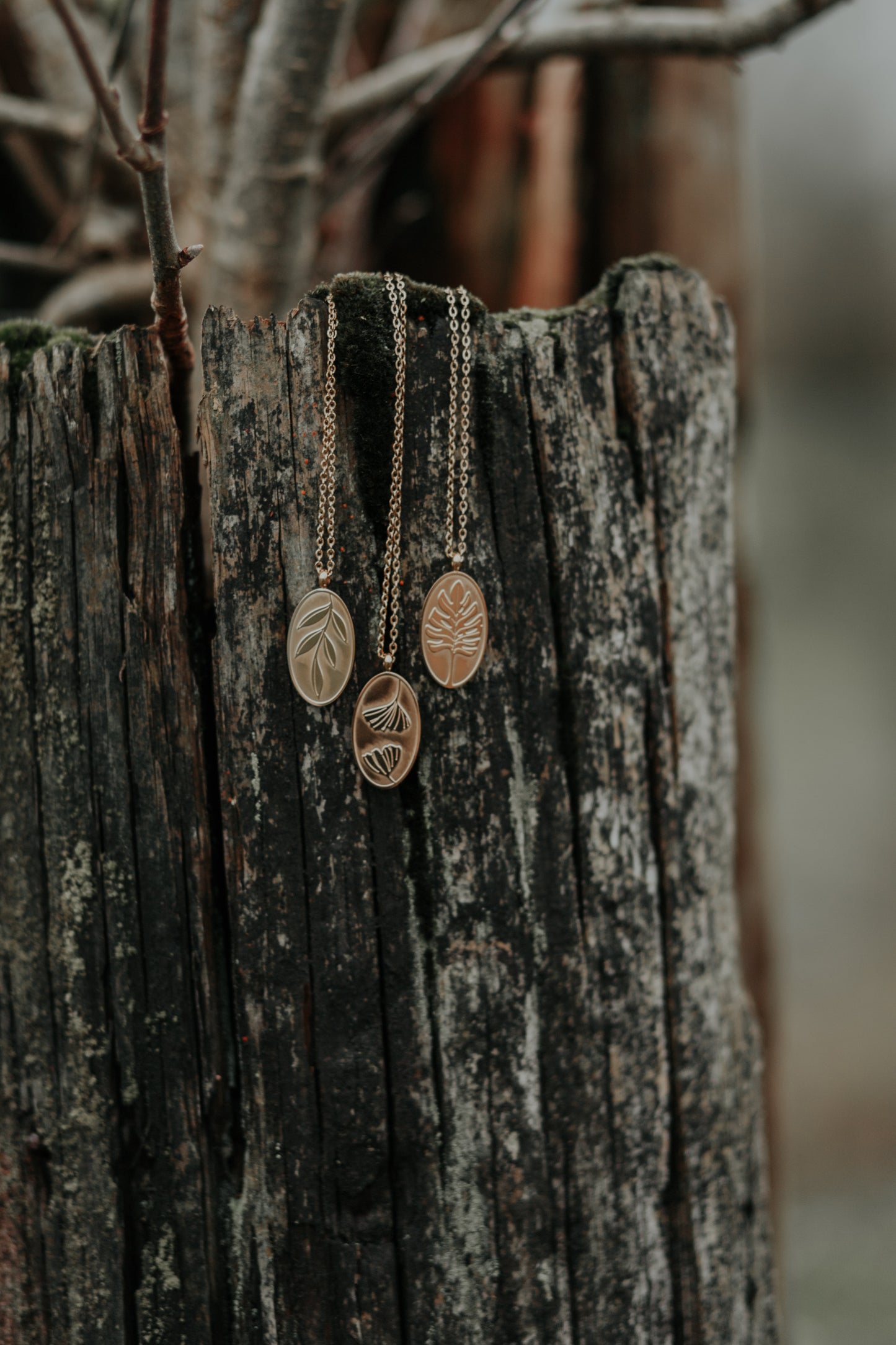 Ginkgo Leaf Gold Plated Necklace