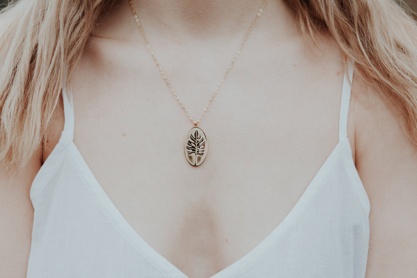 Monstera Leaf Gold Plated Necklace